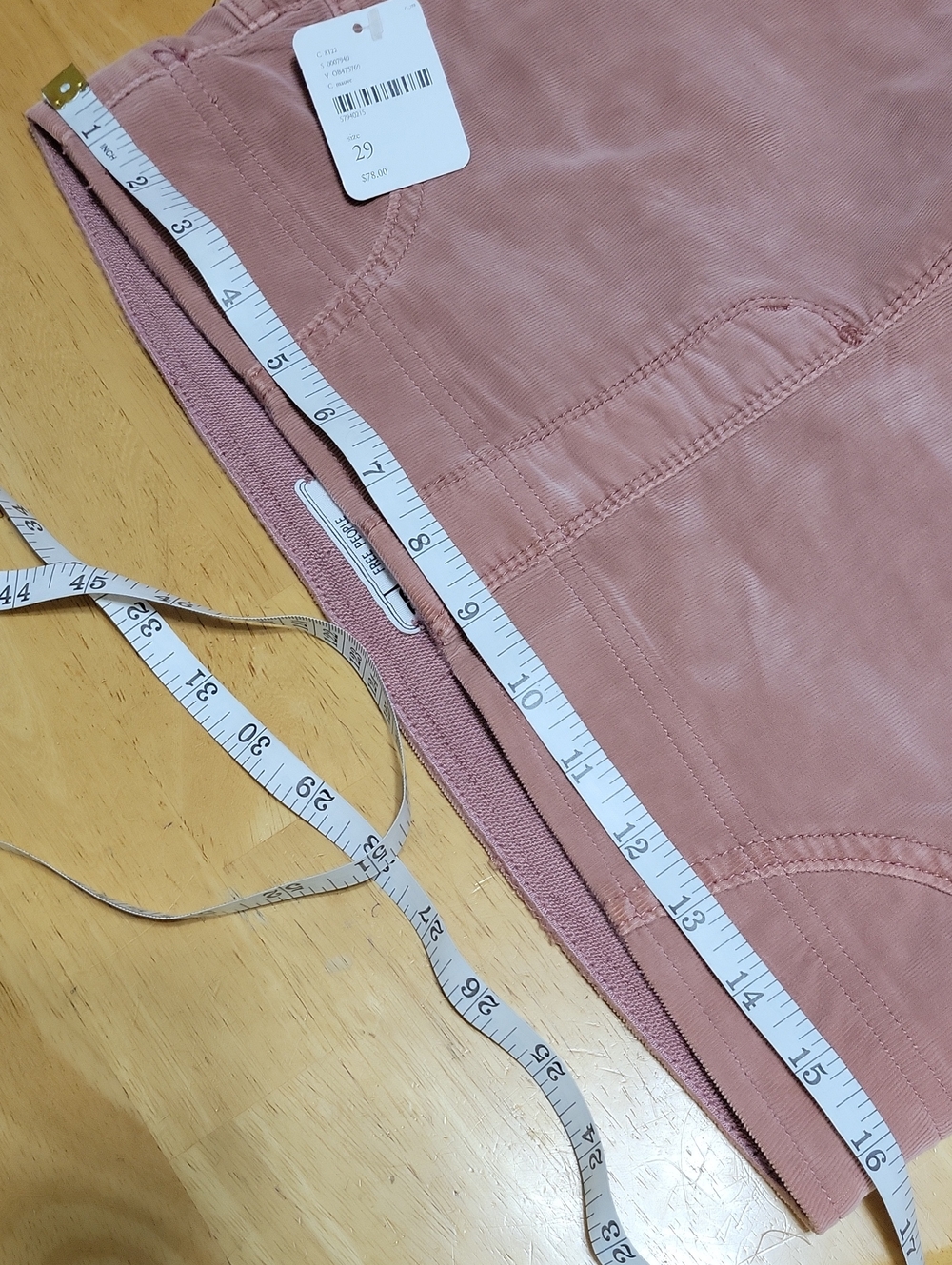 Dusty Pink Free People Stretch Cordory Flares - Picture 5 of 10